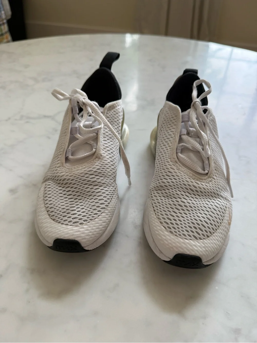 Nike Air Max 270 Kids White Black Sneakers Youth 2Y
